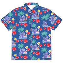 Load image into Gallery viewer, Secret Squirrel Whisperer Hawaiian Shirt - Light Blue with Flowers &amp; Palm Trees