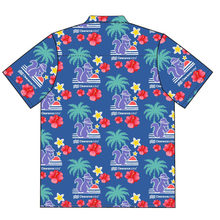 Load image into Gallery viewer, Secret Squirrel Whisperer Hawaiian Shirt - Light Blue with Flowers &amp; Palm Trees